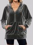 Damen Unifarben Stehkragen Nahtverarbeitung Lässig Frühling/Herbst Langarm Sweatshirt
