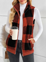 Polyester Baumwolle Stehkragen Elegant Tanktop