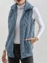 Polyester Baumwolle Stehkragen Elegant Tanktop
