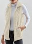 Polyester Baumwolle Stehkragen Elegant Tanktop