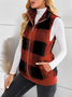 Polyester Baumwolle Stehkragen Elegant Tanktop