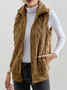 Polyester Baumwolle Stehkragen Elegant Tanktop