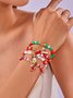 Weihnachten Polymer Ton Armband Weihnachten Bunt Weihnachtsmann Schneeflocke Schneemann Armband Weihnachten Armband Set