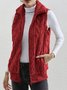 Polyester Baumwolle Stehkragen Elegant Tanktop