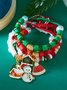 Weihnachten Polymer Ton Armband Weihnachten Bunt Weihnachtsmann Schneeflocke Schneemann Armband Weihnachten Armband Set