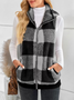 Polyester Baumwolle Stehkragen Elegant Tanktop