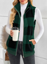 Polyester Baumwolle Stehkragen Elegant Tanktop