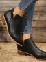 britisch Stil Vier Jahreszeiten Unifarben Spitz Lässig Rückseite Reißverschluss Niedrig Dick Absatz Einzeln Schuhe