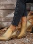 britisch Stil Vier Jahreszeiten Unifarben Spitz Lässig Rückseite Reißverschluss Niedrig Dick Absatz Einzeln Schuhe