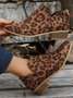 britisch Stil Vier Jahreszeiten Unifarben Spitz Lässig Rückseite Reißverschluss Niedrig Dick Absatz Einzeln Schuhe