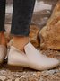 britisch Stil Vier Jahreszeiten Unifarben Spitz Lässig Rückseite Reißverschluss Niedrig Dick Absatz Einzeln Schuhe