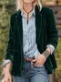 Damen Unifarben Frühling/Herbst Oberbekleidung Retro Schnalle Langarm Reverskragen Regelmäßig Blazer