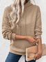 Damen Geblümt Kapuze Jacquard Lässig Frühling/Herbst Langarm Sweatshirt
