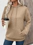 Damen Geblümt Kapuze Jacquard Lässig Frühling/Herbst Langarm Sweatshirt