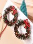 Weihnachten Bunt DIY Schmuck Weihnachtsbaum Glocke Elch Ohrringe Persönlichkeit Felt Ohrringe