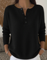 Damen Unifarben Print Frühling/Herbst Lässig Langarm Rundhals Pullover