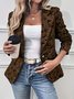 Damen Frühling/Herbst Oberbekleidung Retro Print Geblümt Langarm Schalkragen Jacke
