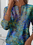 Damen Abstrakt Rundhals Print Lässig Frühling/Herbst Langarm Sweatshirt
