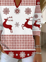 Damen Weihnachten Print Frühling/Herbst Lässig Langarm Schalkragen Pullover
