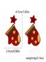 Weihnachten Ohrringe Fashion Acryl Print Weihnachtsbaum Weihnachten Strümpfe Handschuhe Patchwork Ohrringe Weihnachten Urlaub Party Ohrringe