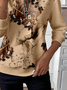 Damen Abstrakt Rundhals Print Lässig Frühling/Herbst Langarm Sweatshirt
