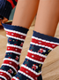 Damen Weihnachten Socken Herbst und Winter Pelz Socken Weihnachtsmann Elch Weihnachtsbaum Schneemann Schneeflocke Gestreift Geschenk Mittelrohr Weihnachten Socken