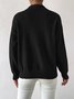 Damen Unifarben Nahtverarbeitung Winter Straße Langarm Mock Neck Pullover