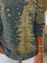 Damen Weihnachten Print Frühling/Herbst Lässig Langarm Rundhals Pullover
