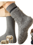 Winter mit Vlies-Futter Dick Wolle und Kaschmir Warm Mitte der Wade Baumwolle Socken