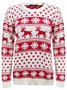 Damen Schneeflocke Print Winter Lässig Langarm Rundhals Pullover