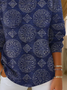 Damen Abstrakt Print Frühling/Herbst Lässig Langarm Rundhals Pullover