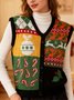 Weihnachten Regelmäßige Passform Acryl Elegant Tanktop
