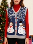 Weihnachten Regelmäßige Passform Acryl Elegant Tanktop