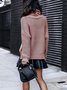 Damen Unifarben Nahtverarbeitung Winter Straße Langarm Rollkragen Pullover