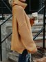 Damen Unifarben Nahtverarbeitung Winter Straße Langarm Rollkragen Pullover
