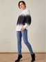 Baumwollgemisch Farbblock Sweatshirt