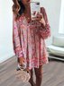 Bohemien langärmelig Kleid