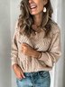 Rundhals Langarm Pullover