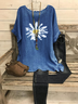 Große Größen Gänseblümchen Print Shirts & Blusen