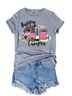 Damen Kurzarm T-Shirts T-Shirt Sommer Baumwolle Rundhals Ausgehen Lässig Oberteile