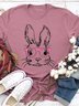Damen Buchstabe Kurzarm T-Shirts T-Shirt Hemdkragen Lässig Sommer Oberteile