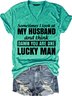Damen Buchstabe Kurzarm T-Shirts T-Shirt V-Ausschnitt Lässig Sommer Oberteile