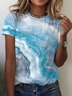Rundhals Urlaub Abstrakt Kurzarm T-shirt Bedrucken