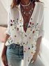 Print Langarm Bluse