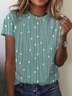 Geometrisch Rundhals Lässig Kurzarm T-Shirt