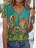Abstrakt Rosa Muster Weit Urlaub Blume T-Shirt Große Größen