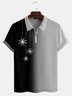 Lässig Kunst Sammlung Farbverlauf Geometrisch Muster Revers Kurzarm Polo Print Oberteile