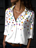 Lässig Weit Polka Dots Bluse