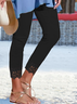 Damen Unifarben Lässig Alle Jahreszeiten Lang Leggings