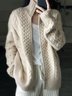 Stehkragen Regelmäßige Passform Pullover Mantel